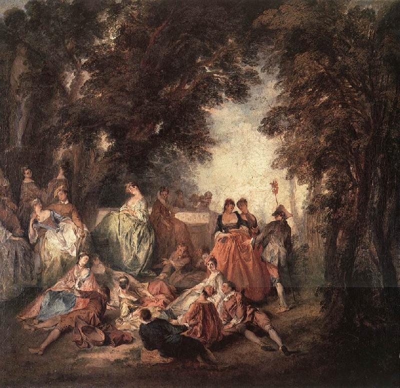 Nicolas Lancret Company in Park oil painting picture
